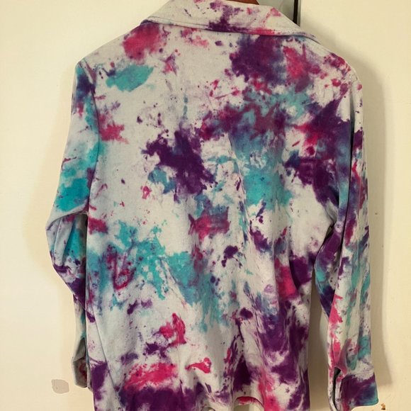 Tie dyed terry cloth vintage Sears shirt 70s - Picture 3 of 4